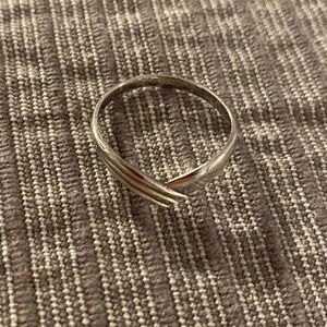 Simple silver ring